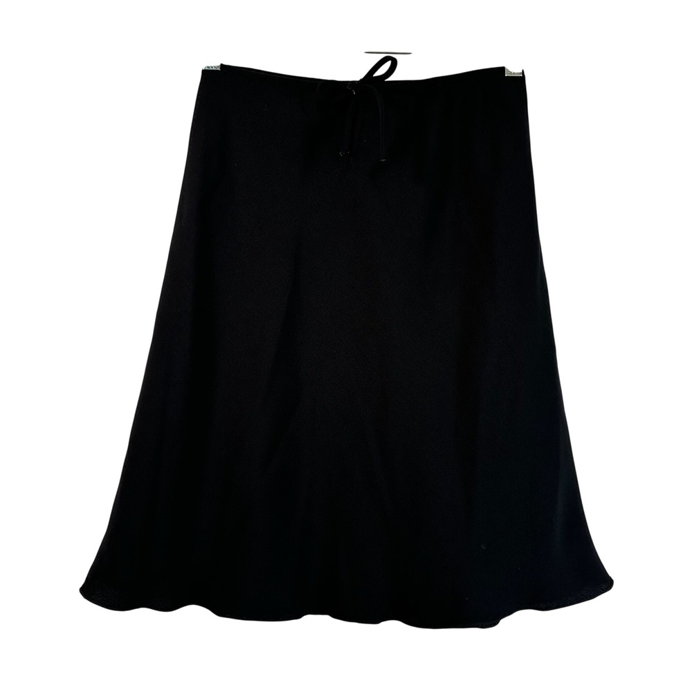 Tracy Evans Limited Black A-Line Skirt Tie Front Small